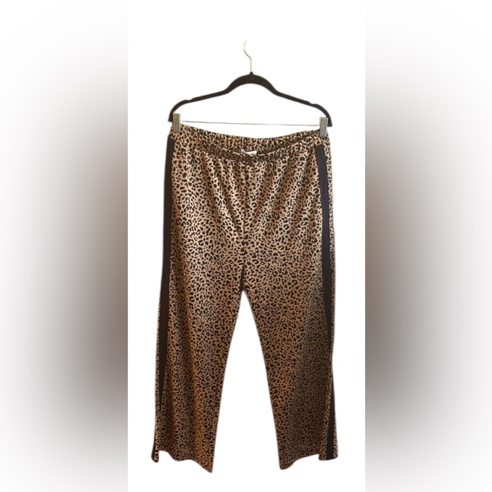 ANNIEWEAR Ziggy Pull On Track Pants Leopard Side Pockets Womens Size XL - Picture 4 of 12